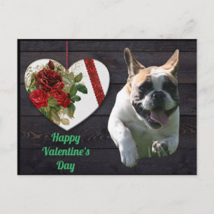 Carte Postale Bouledogue français Saint-Valentin Bouledogue fran