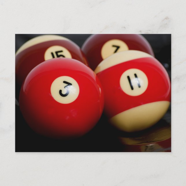Carte Postale Boules de billard (Devant)