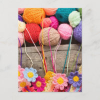 Boules de Crochet de Fleurs et fils colorés