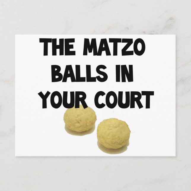 Carte Postale boules matzoh (Devant)