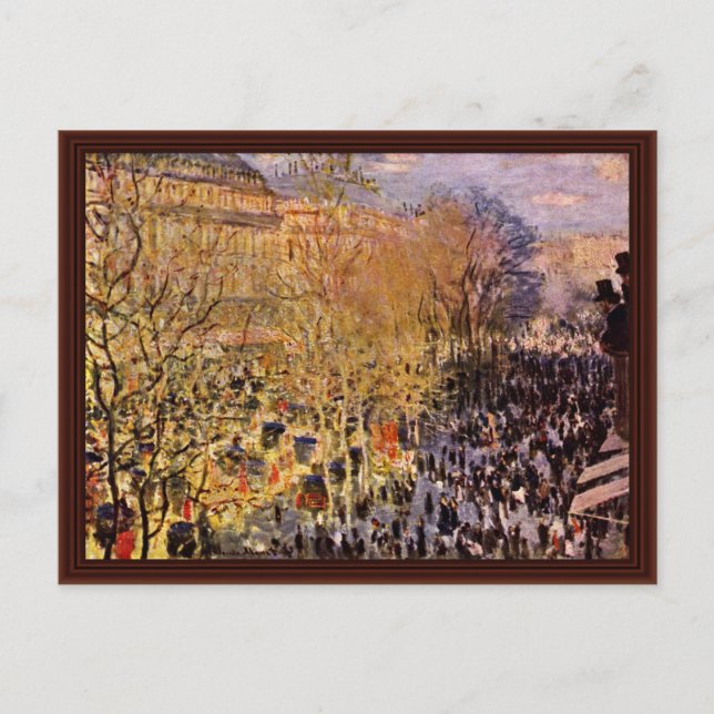 Carte Postale Boulevard Des Capucines À Paris Par Claude Monet (Devant)