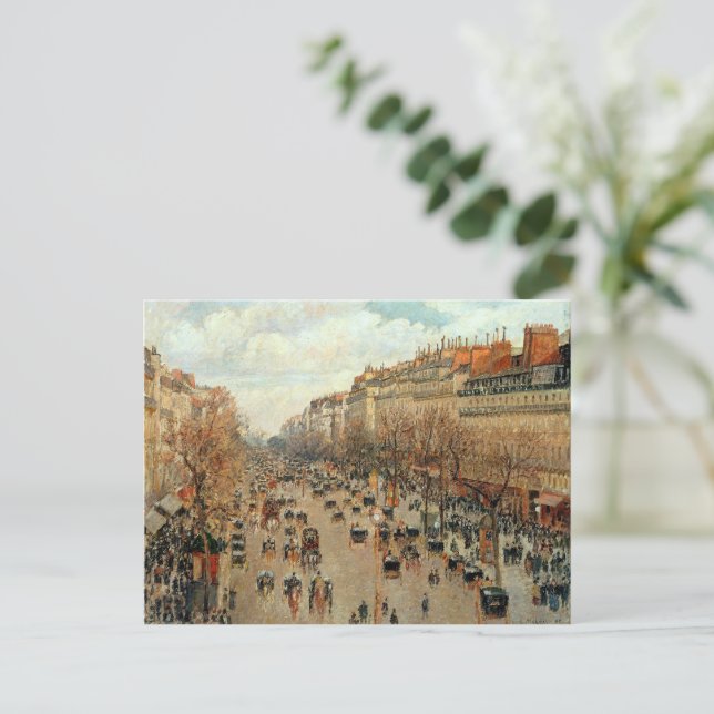 Carte Postale Boulevard Montmartre-Eremitage Camille Pissarro (Debout devant)