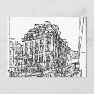 Carte Postale Boulevard Paris architecture bohême rue