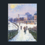 Carte Postale Boulevard Saint Denis Argenteuil par Claude Monet<br><div class="desc">Boulevard Saint Denis Argenteuil, Effet Neige (1875) de Claude Monet est un impressionisme vintage de la peinture de la nature. Un paysage urbain avec une route enneigée dans la ville d'Argenteuil, France en hiver. Les gens marchent dans la rue et les bâtiments de la ville sont au loin. À propos...</div>