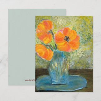 Carte Postale Bouquet Abstrait Expressif Original Contemporain