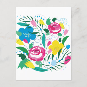 Carte Postale Bouquet coloré.