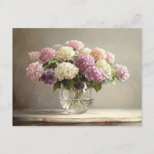 Carte Postale Bouquet coloré Hydrangea Durée de vie
