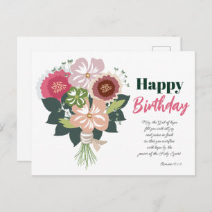 Carte Postale Bouquet d'anniversaire floral