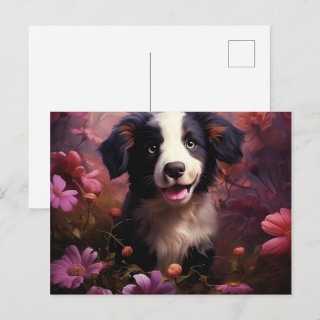 Carte Postale Bouquet de Chiens (Devant / Derrière)