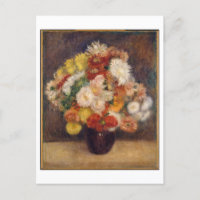Bouquet de chrysanthèmes par Renoir Peinture