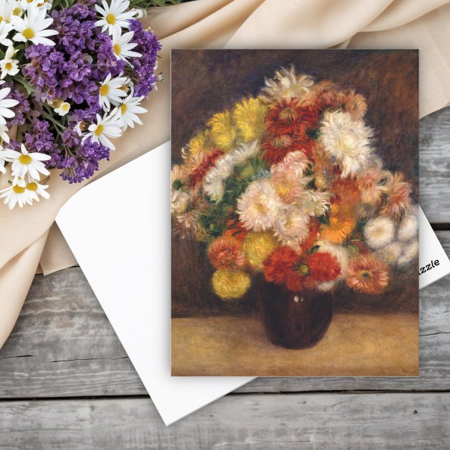 Carte Postale Bouquet de Chrysanthemums Renoir (Créateur téléchargé)