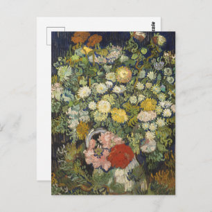 Carte Postale Bouquet de fleurs dans un vase Oeuvre vintage