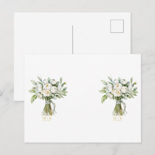 Carte Postale Bouquet de fleurs de mariage