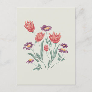 Carte Postale Bouquet de fleurs Délicat arrangements floraux