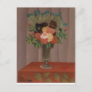 Carte Postale Bouquet de fleurs d'Henri Rousseau Vintage