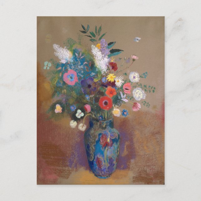 Carte Postale Bouquet de fleurs - Odilon Redon (Devant)