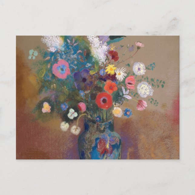 Carte Postale Bouquet de fleurs - Odilon Redon (Devant)