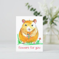 Bouquet de fleurs pour animal de compagnie hamster