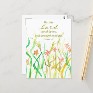 Carte Postale Bouquet de fleurs sauvages Écriture religieuse 2 T