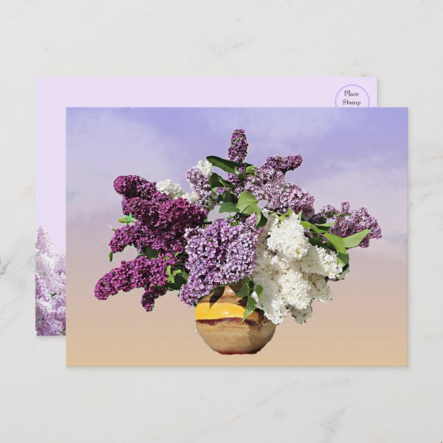 Carte postale Bouquet de Lilacs (Devant / Derrière)