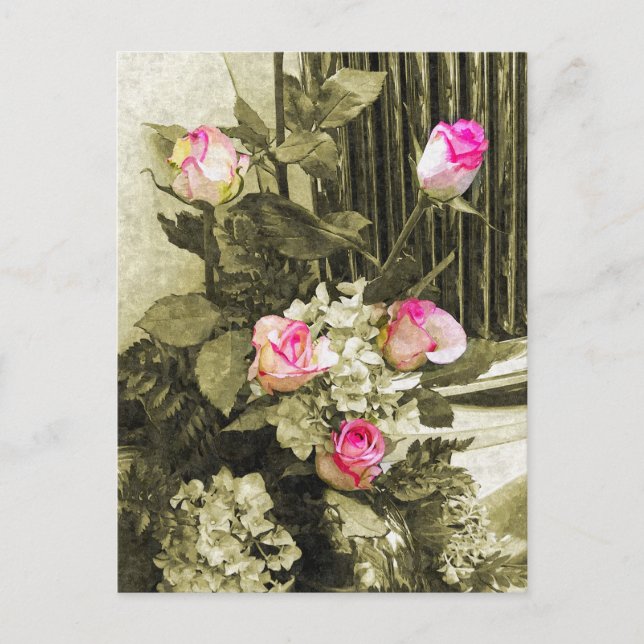 Carte Postale Bouquet de mariage vintage (Devant)