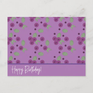 Carte Postale Bouquet de myrtille Motif de fruits verdure