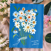 Bouquet de pâquerettes Gouache Condoléances Désolé