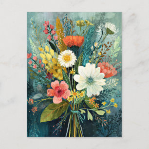 Carte Postale Bouquet de printemps coloré