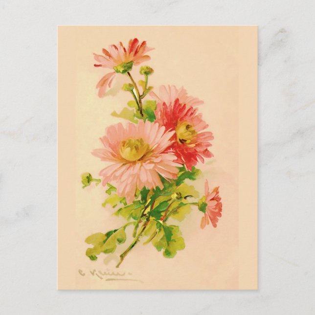 Carte postale Bouquet de printemps vintage (Devant)