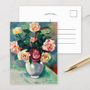 Carte Postale Bouquet de Rose   Henri Manguin