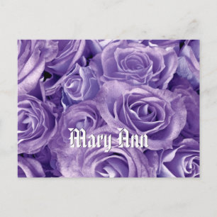 Carte Postale Bouquet de rose violette Dreamy V3