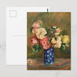 Carte Postale Bouquet de Roses par Pierre-Auguste Renoir Classic