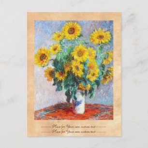 Carte Postale Bouquet de tournesols, 1880 Claude Monet