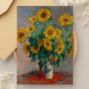 Carte Postale Bouquet de tournesols Monet