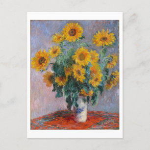 Carte Postale Bouquet de tournesols par Claude Monet
