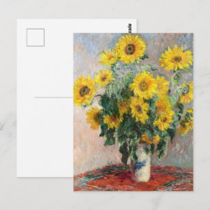 Carte Postale Bouquet de tournesols par Claude Monet Classic
