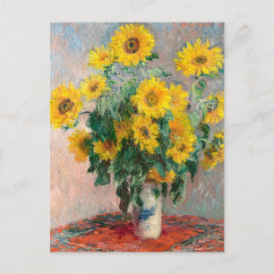 Carte Postale Bouquet de tournesols par Monet Art impressionnist