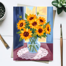 Bouquet de tournesols Peinture florale aquarelle