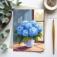 Bouquet d'hortensia bleu Peinture florale
