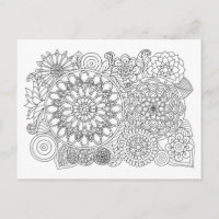 Bouquet floral Mandala Couleur adulte
