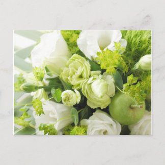 Carte Postale Bouquet from different white seasonal flower
