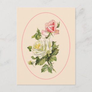 Carte Postale Bouquet Rose de fleurs victoriennes tout simplemen