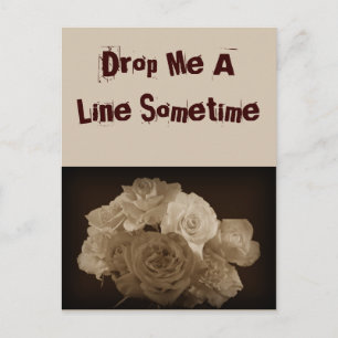 Carte Postale Bouquet Sepia Rose