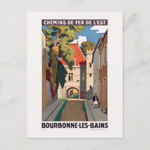 Carte Postale Bourbonne-les-Bains Poster vintage 1930