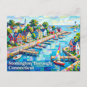 Carte Postale Bourg de Stonington Connecticut