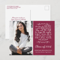 Bourgogne Christian Graduation Verse Isaiah 40