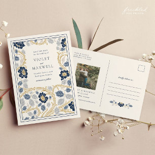 Carte postale 'Bourgogne Or Floral' pour annoncer
