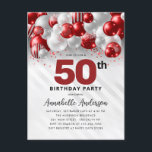 Carte Postale Bourgogne Rouge Ballons d'argent Parties scintilla<br><div class="desc">Glam Bourgogne Rouge Argent Parties scintillant Étincelle N'Importe Quel Âge Anniversaire Invitation</div>