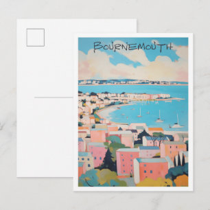 Carte Postale Bournemouth Angleterre Art Voyage