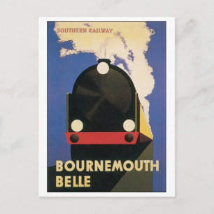 Carte Postale Bournemouth Belle Southern Railway Travel Poster